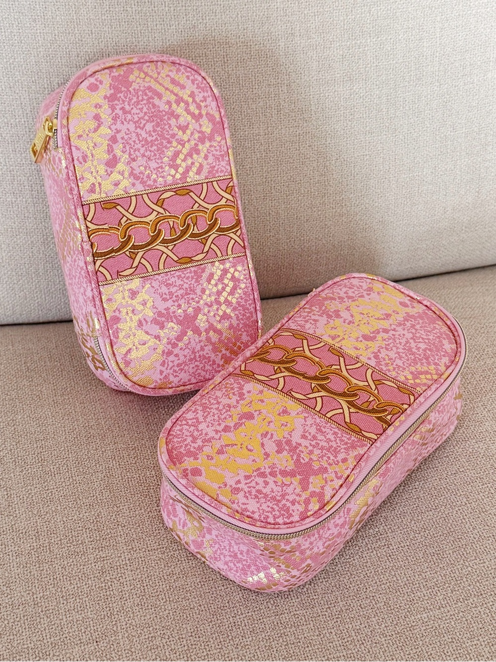 Set of 2/ Estée Lauder Pink Limited Edition Cosmetic Pouch